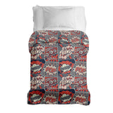 Original therapy blanket - cotton cover red with comic