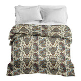 Original therapy blanket - cotton cover colorful animal heads