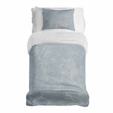 Therapy blanket and bedding set, grey with snowflakes.