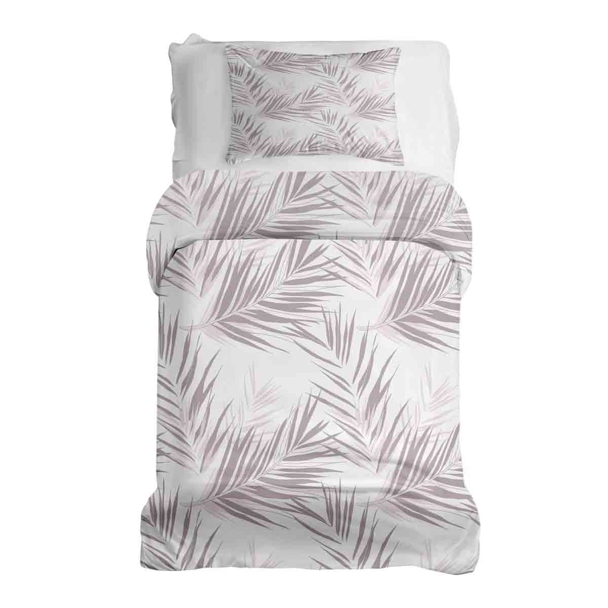 Couette thérapeutique Ensemble de literie blanc avec feuilles violettes