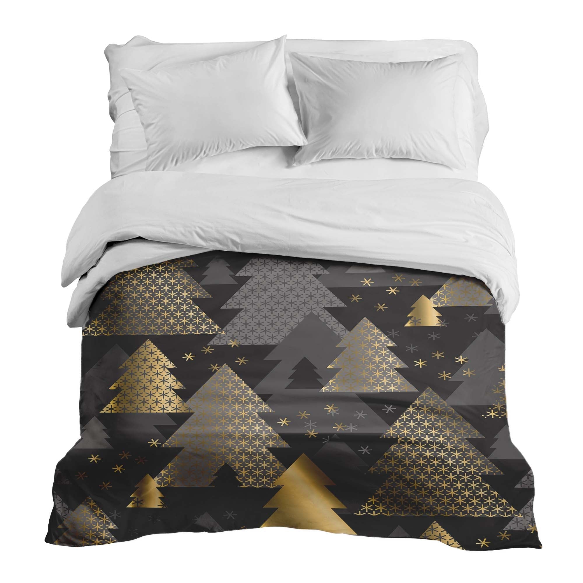 Original therapy blanket - cotton cover with golden fir trees