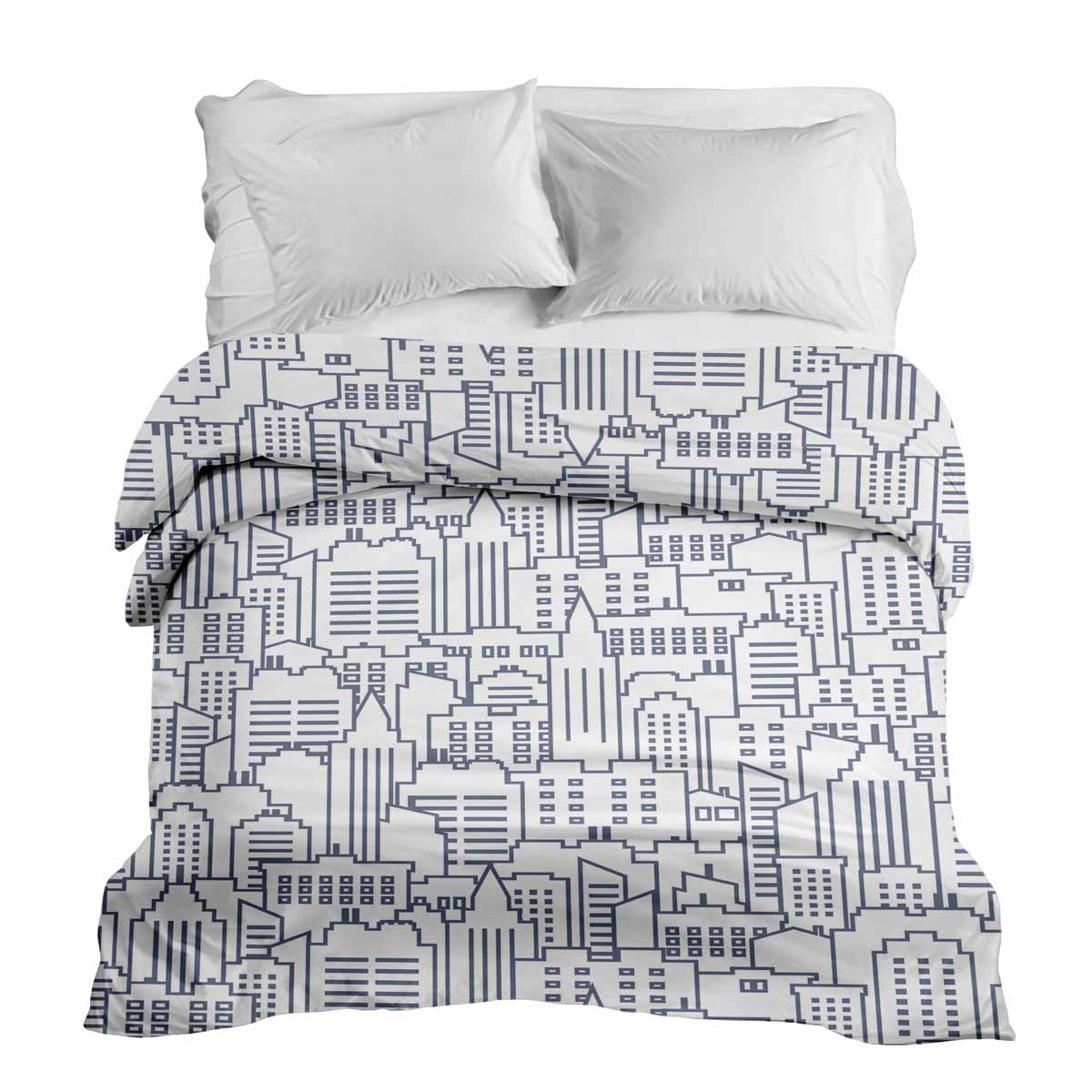 Couverture thérapeutique originale - Housse en coton blanc New York