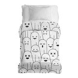 Original therapy blanket - cotton cover white with funny ghosts