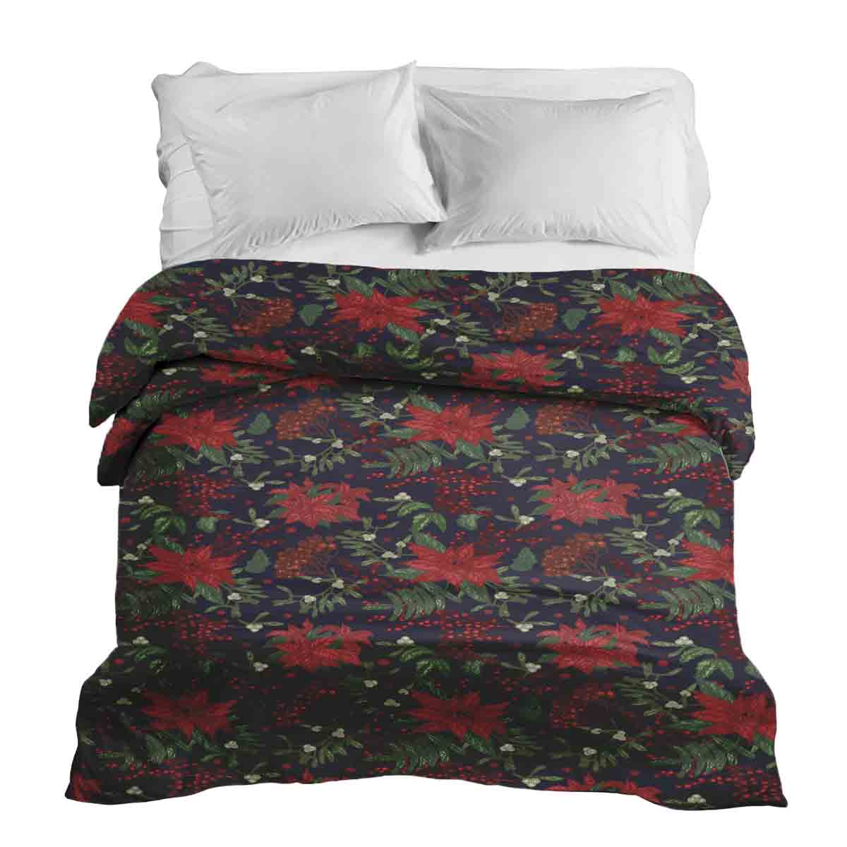 Couverture thérapeutique originale - Housse en coton avec étoile de Noël rouge