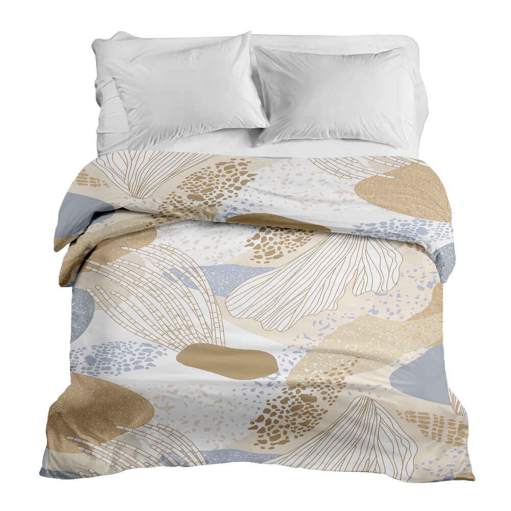 Couverture thérapeutique originale - Housse en coton Anémone de mer or