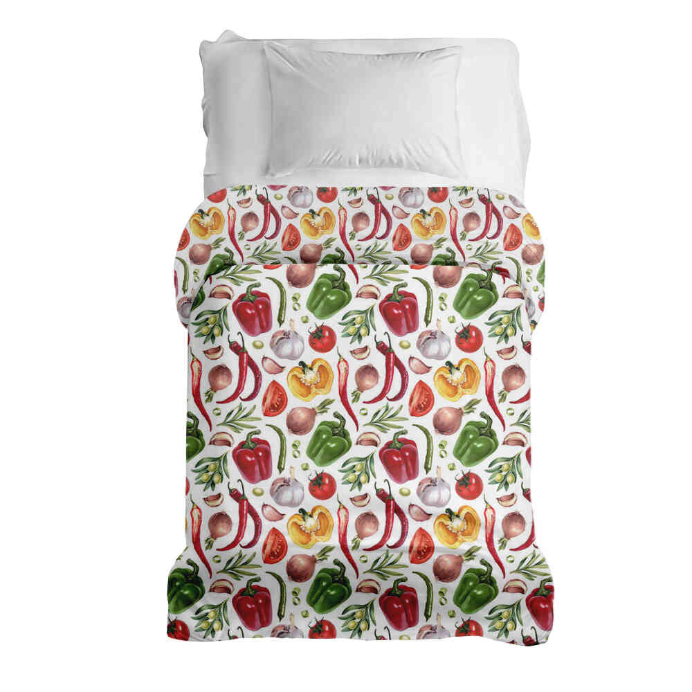 Couverture thérapeutique originale - Housse en coton avec légumes