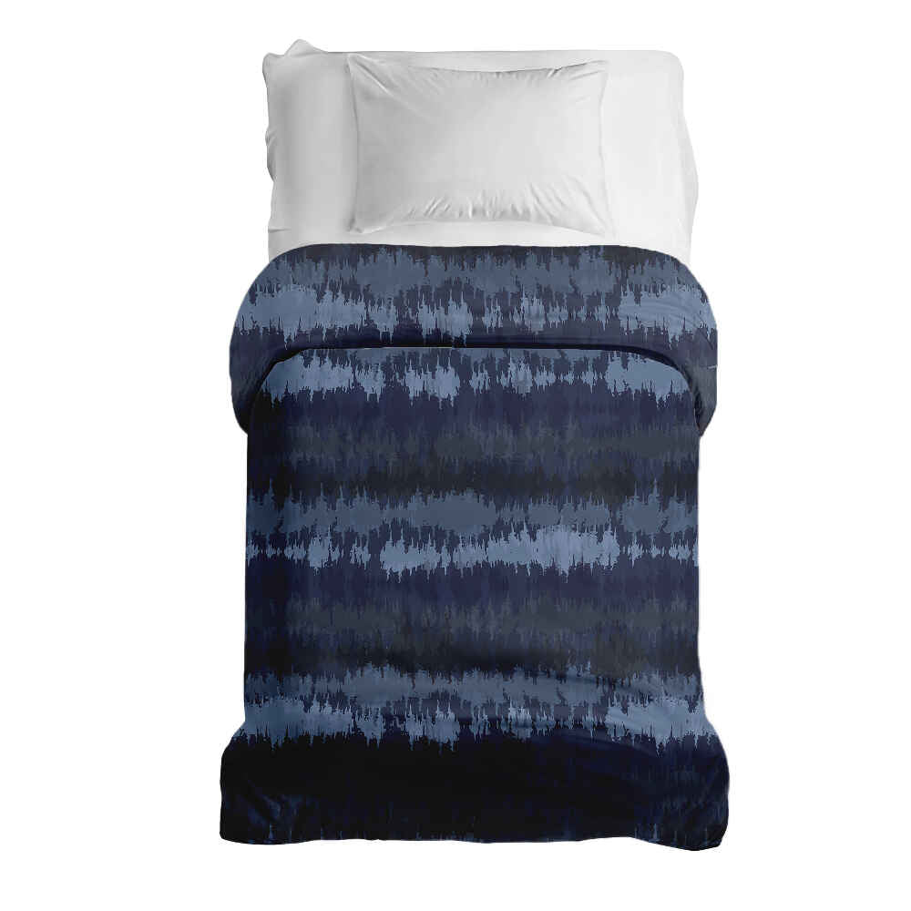 Couverture thérapeutique originale - Housse en coton ondes sonores bleues