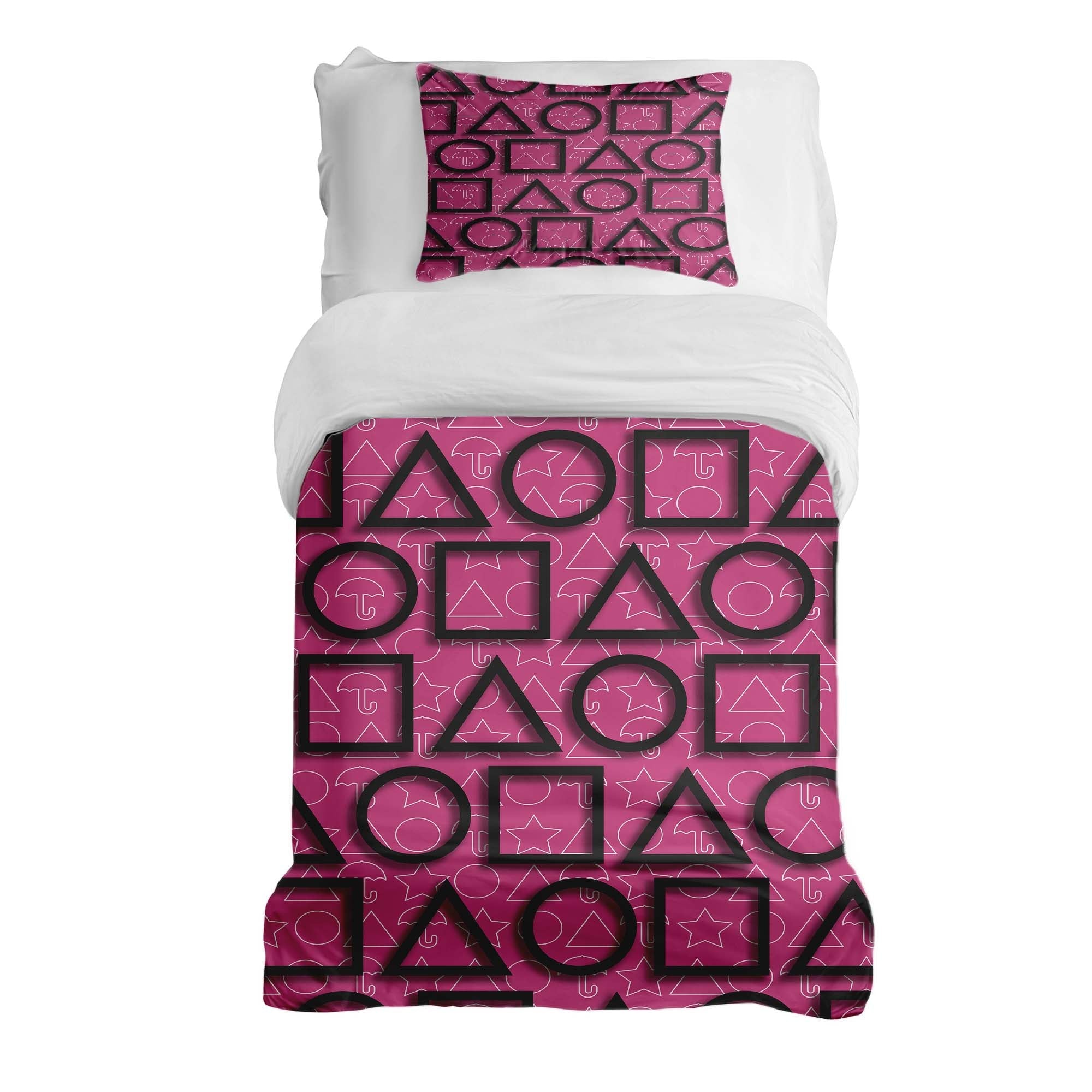 Therapy blankets bedding set Pink Squid