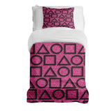 Therapy Blanket Bedding Set Pink Squid