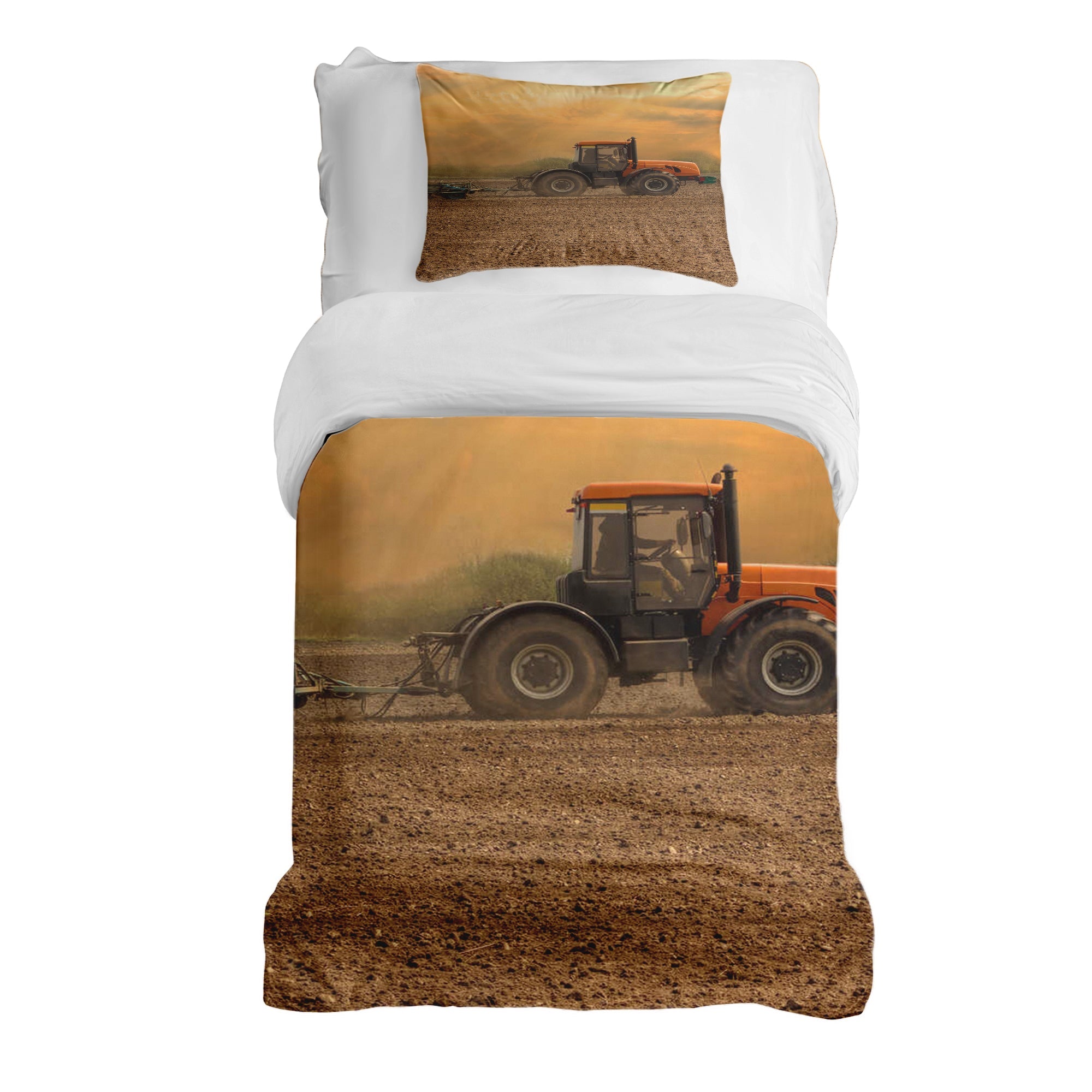 Therapy blankets bedding set tractor with trailer