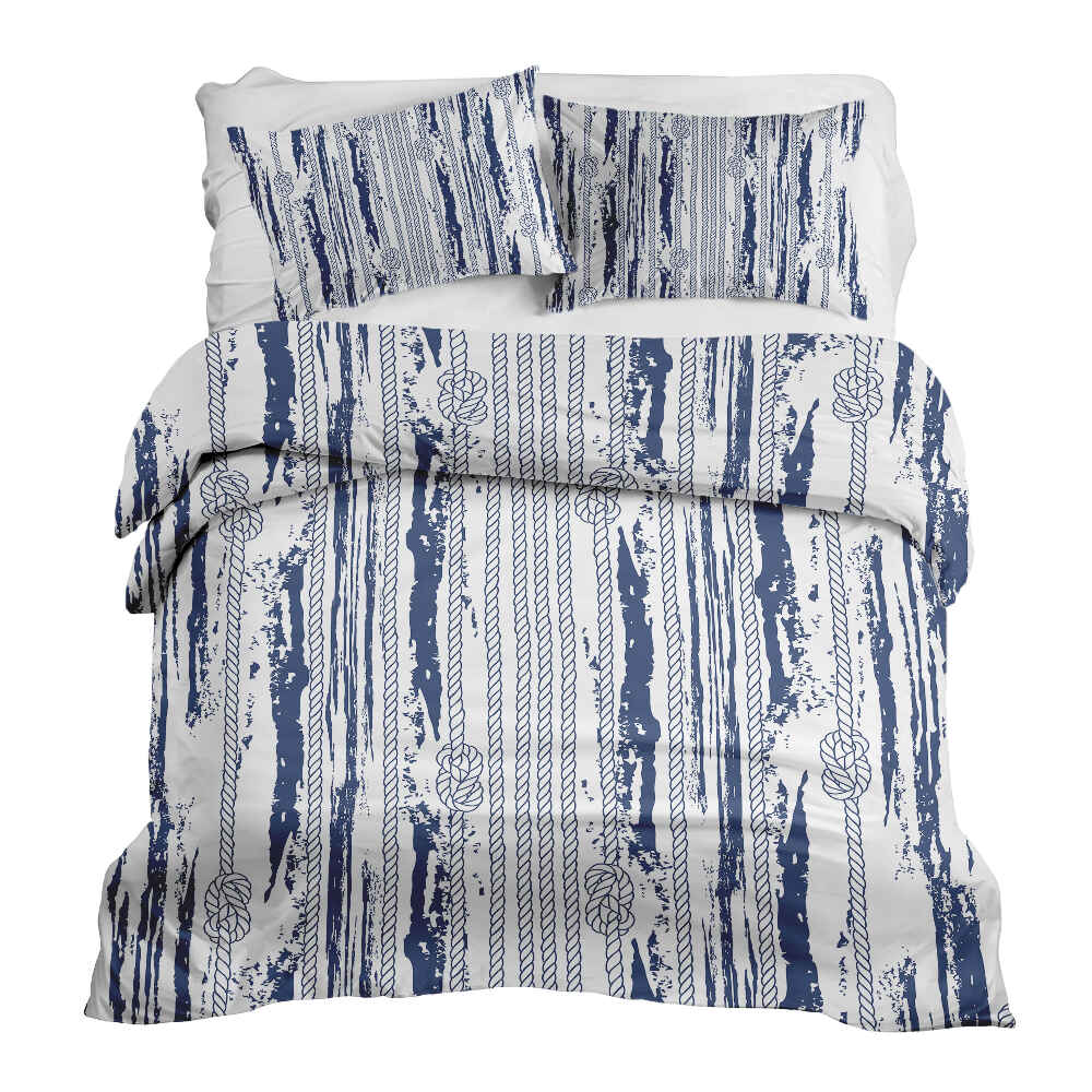 Ensemble de literie avec motif rayé pour couverture thérapeutique