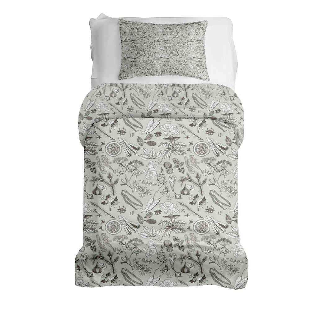 Therapy blankets bedding set gray spice