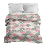 Original therapy blanket - cotton cover colorful abstract flowers
