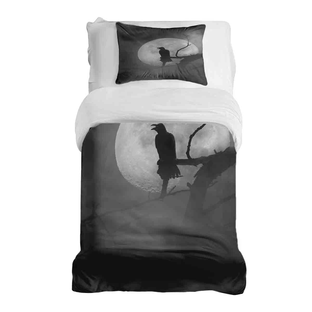Ensemble de literie avec couverture thérapeutique Corbeau au clair de lune