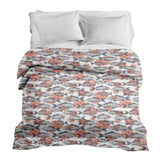 Original therapy blanket - cotton cover gray fish
