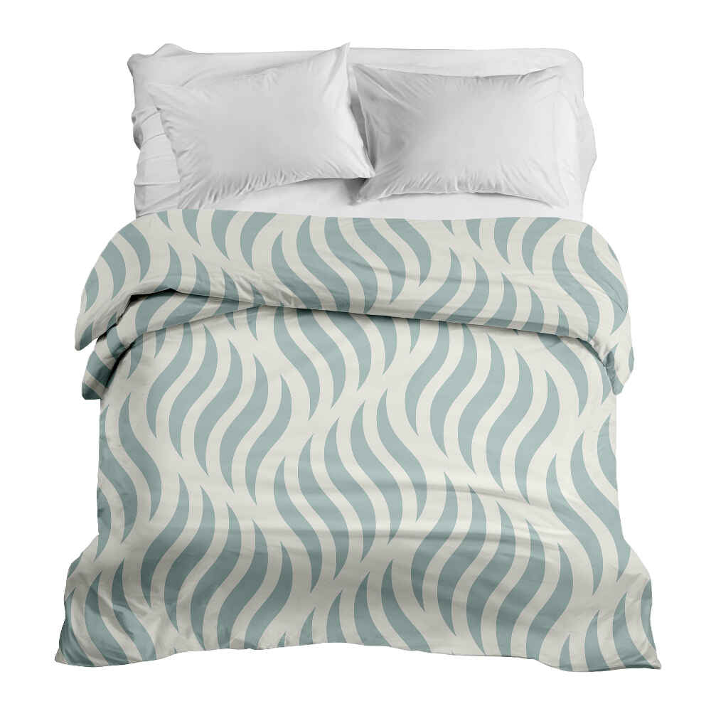 Couverture thérapeutique originale - Housse en coton vagues abstraites