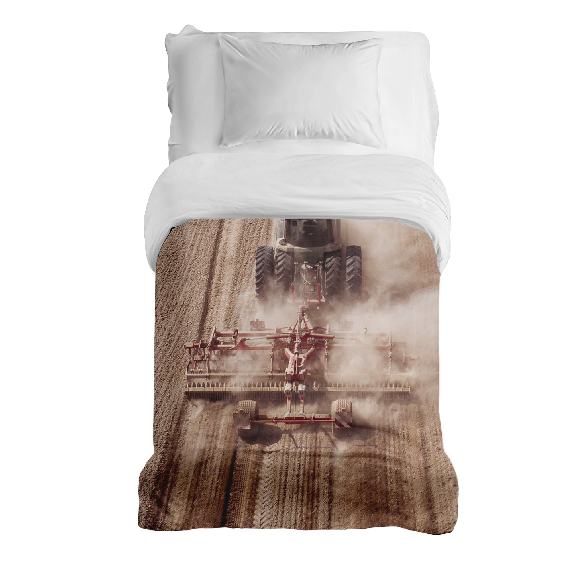 Couverture thérapeutique originale - Housse en coton Tracteur dans la poussière