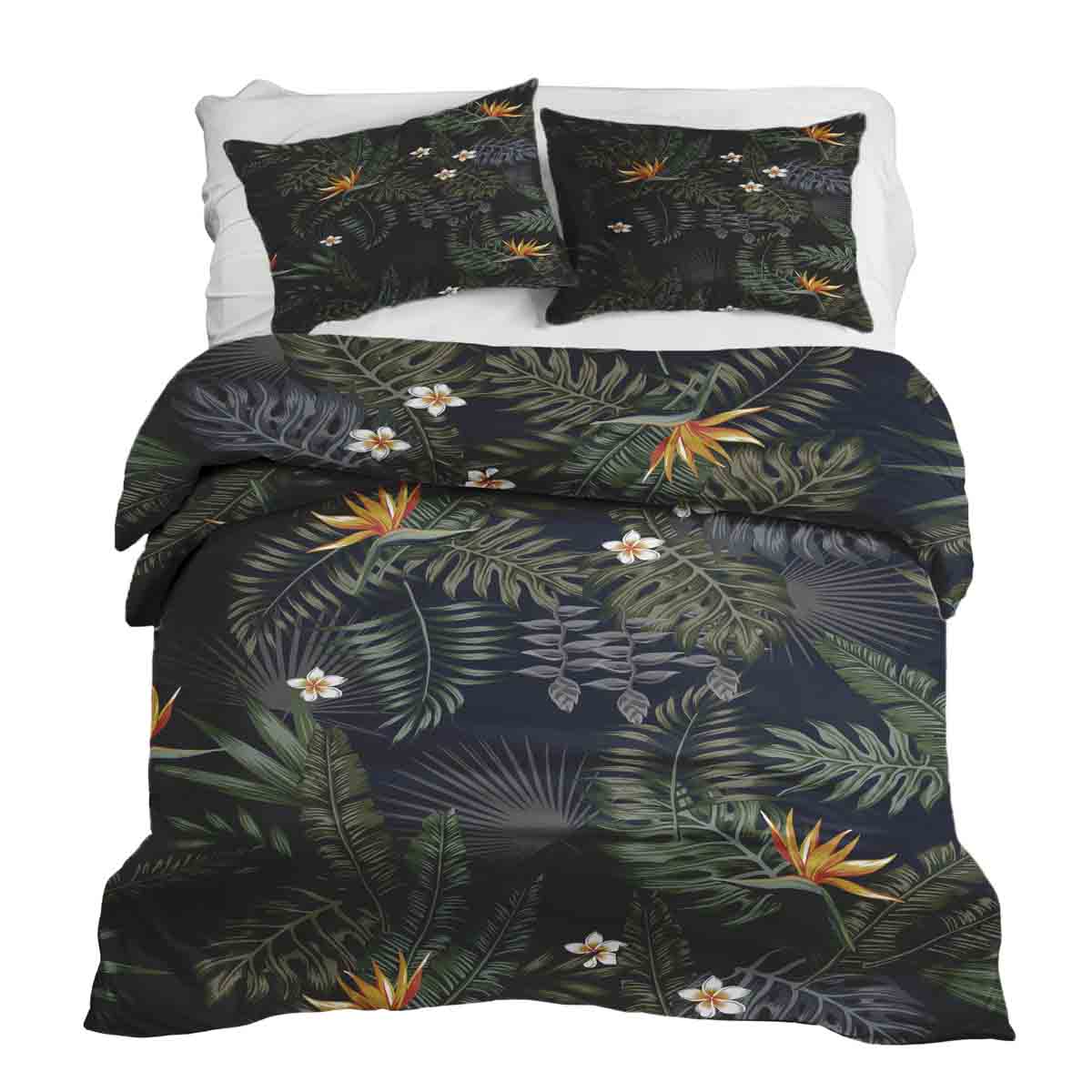 Ensemble de linge de lit et couverture thérapeutique Forêt tropicale