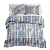 Therapy blanket and bedding set with blue pattern.