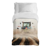 Original therapy blanket - cotton cover tractor in action