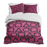 Therapy Blanket Bedding Set Pink Squid