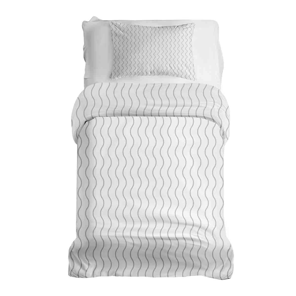 Couette de thérapie Ensemble de linge de lit Vagues gris clair