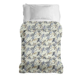 Original therapy blanket - cotton cover leaf pattern beige