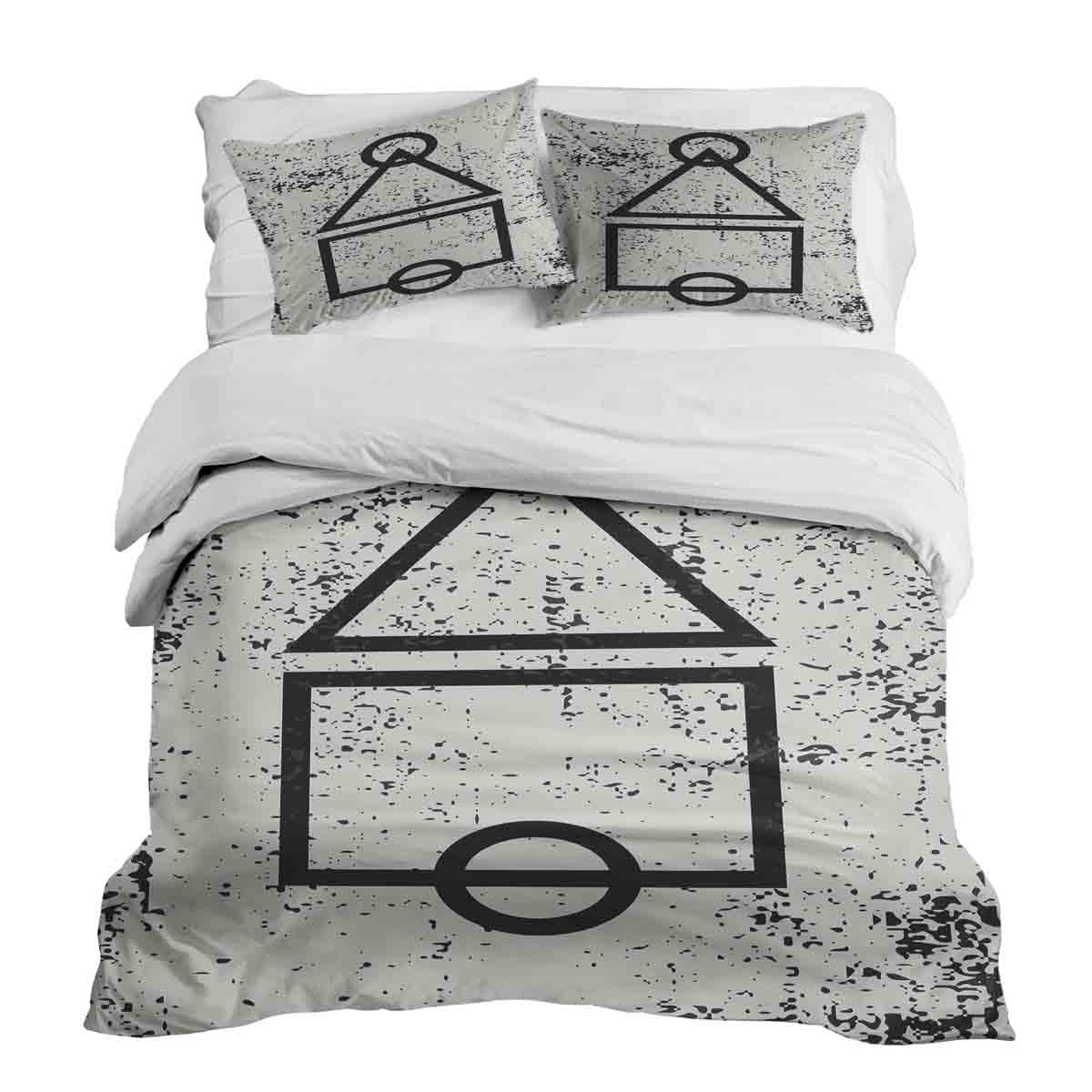 Couette de thérapie Ensemble de literie Blanc Formes Dalgona