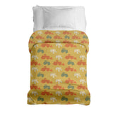Original therapy blanket - cotton cover orange with tractors