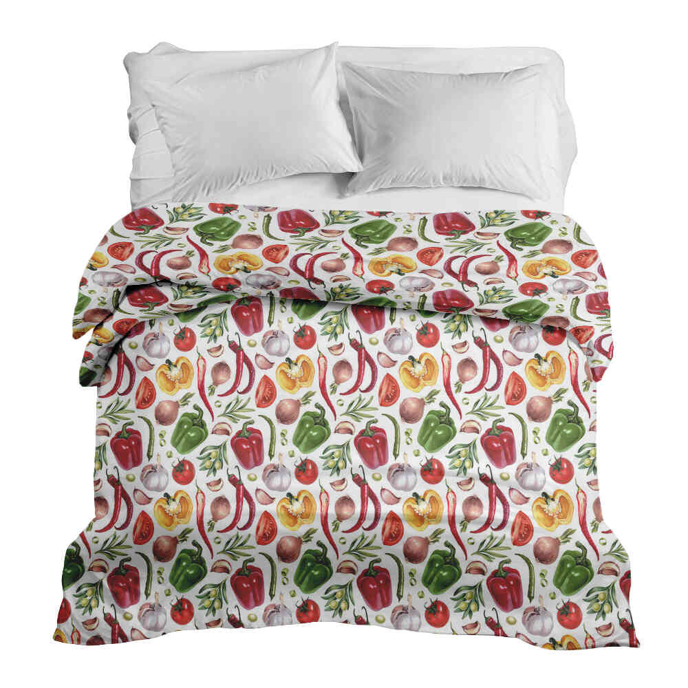 Couverture thérapeutique originale - Housse en coton avec légumes