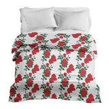 Original therapy blanket - cotton cover white with rose bush