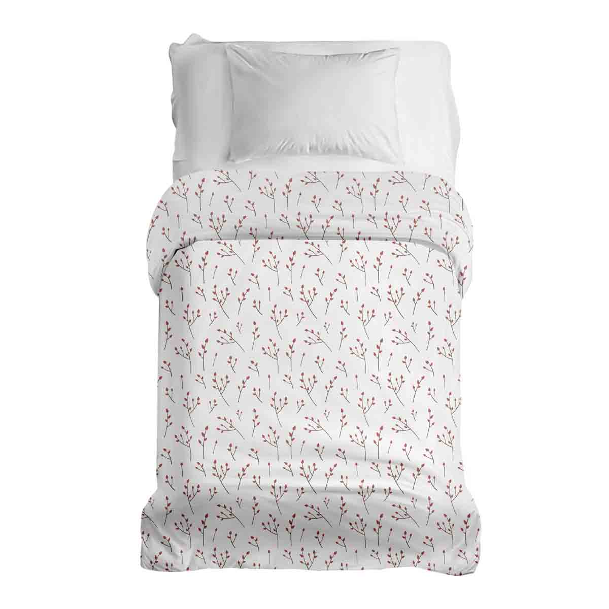 Original therapy blanket - cotton cover white with delicate roses