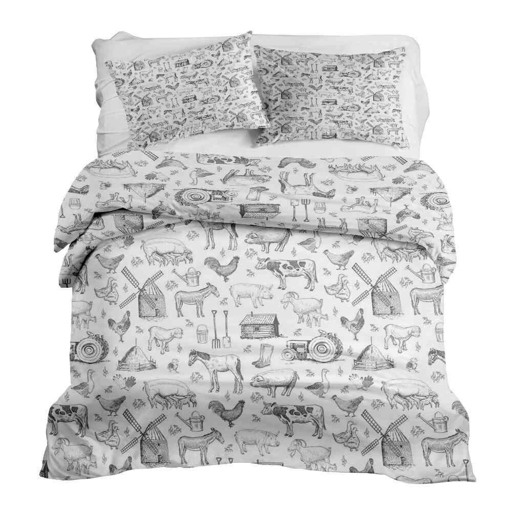 Therapy blankets bedding set gray farmhouse