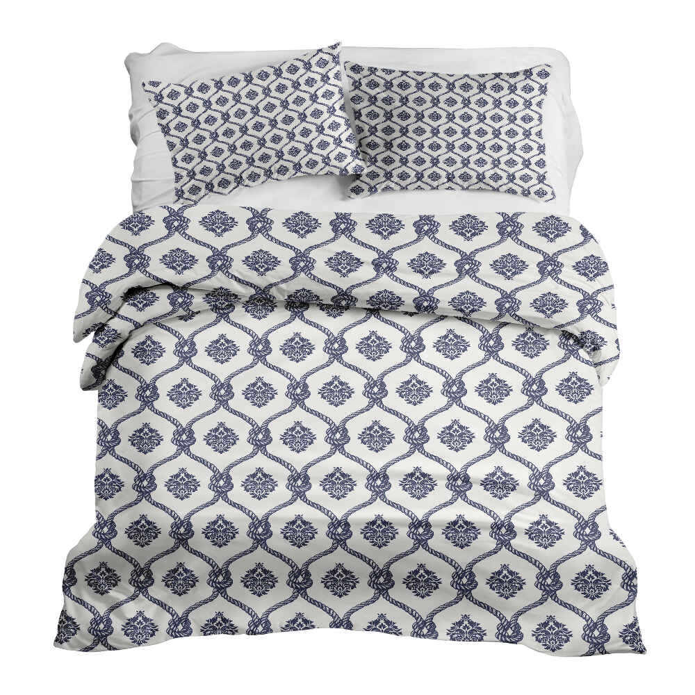 Therapy blankets bedding set blue sailor pattern