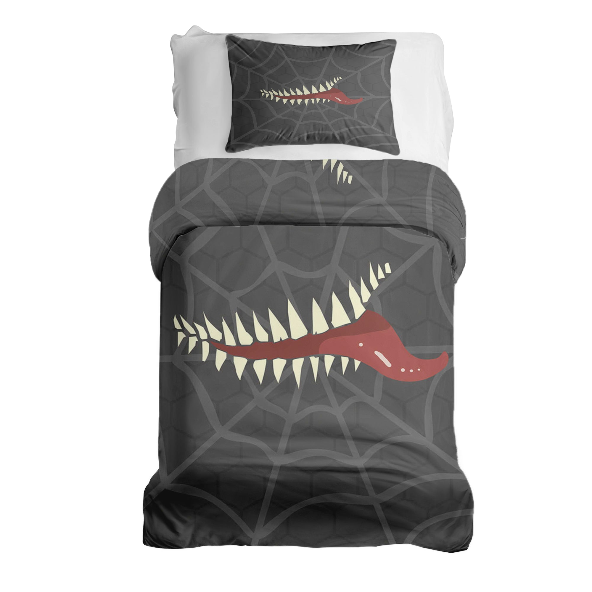 Couverture thérapeutique Ensemble de linge de lit gris toile d'araignée