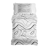 Therapy blanket bedding set with black snake lines
