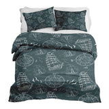Therapy blankets and bedding set with ships