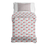 Therapy blankets bedding set white Love U