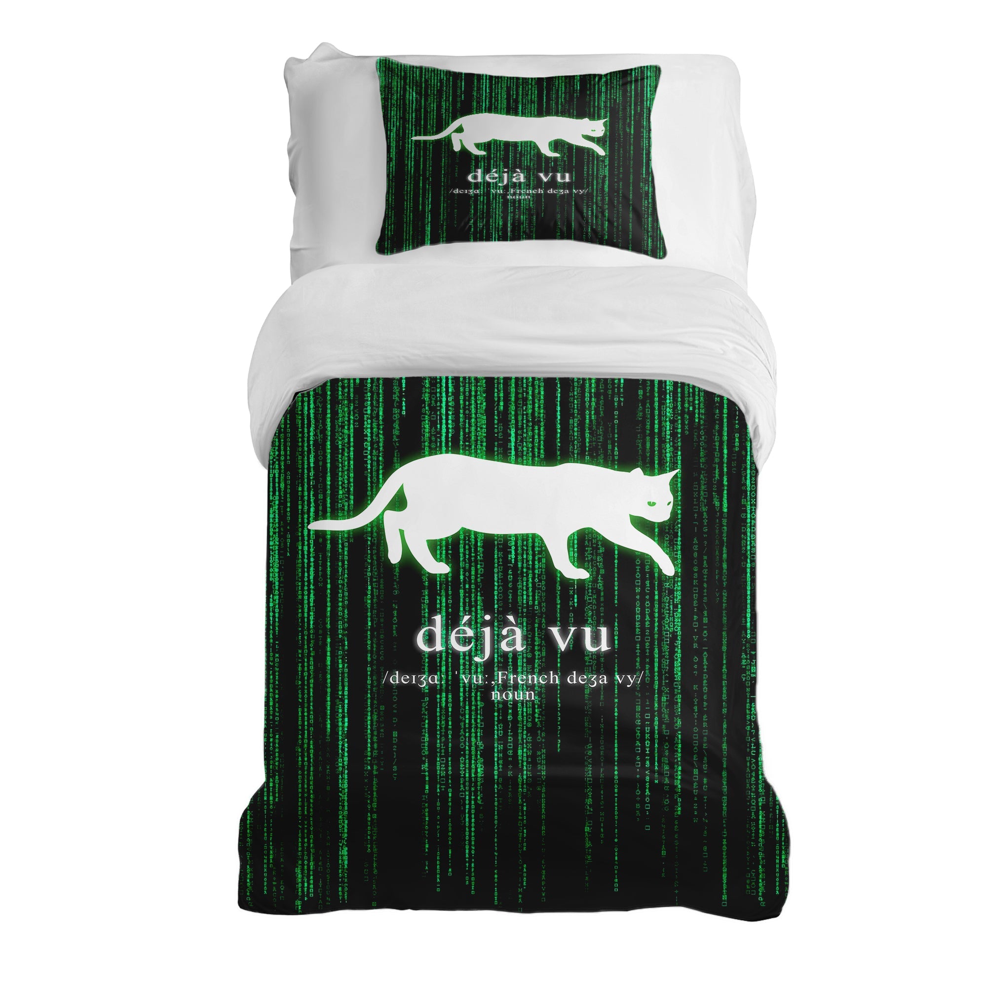 Ensemble de literie avec couverture thérapeutique vert Déjà-Vu