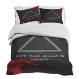 Therapy blanket bedding set, black, games.