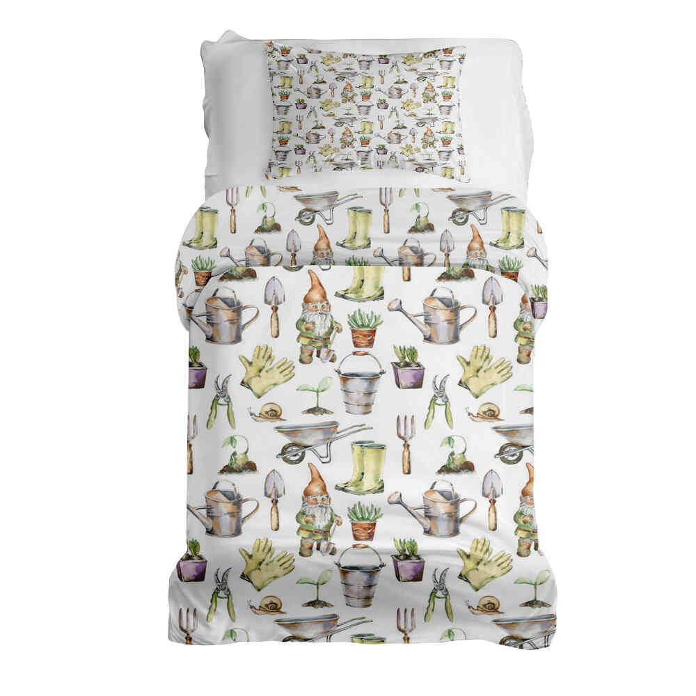 Therapy blankets bedding set white gardening