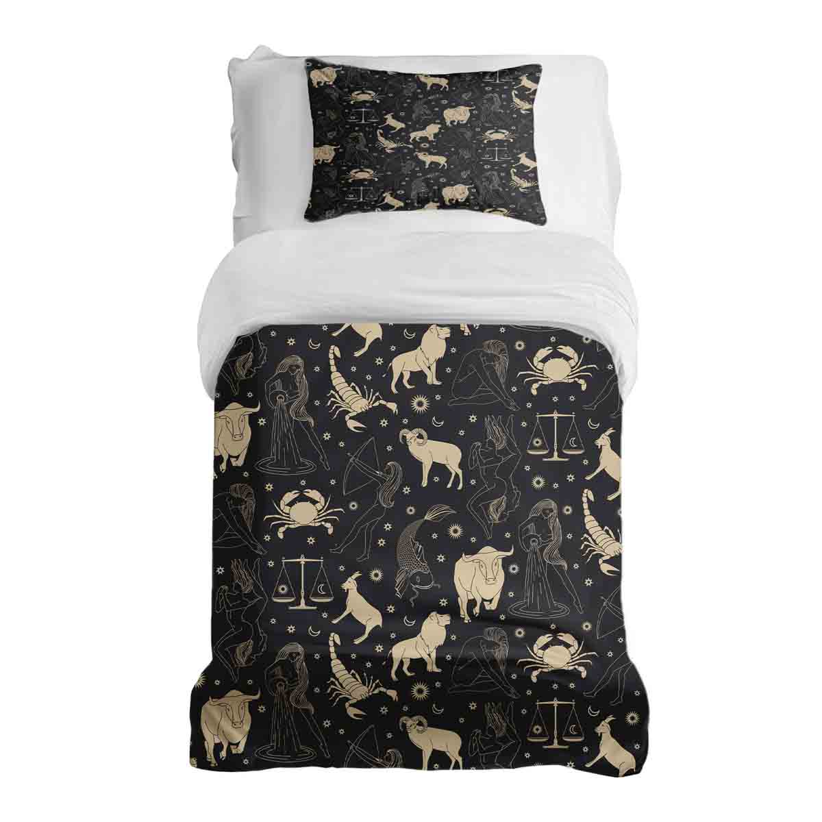 Couette de thérapie Ensemble de literie Noir Constellations