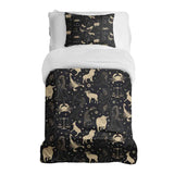 Therapy blankets bedding set black constellations
