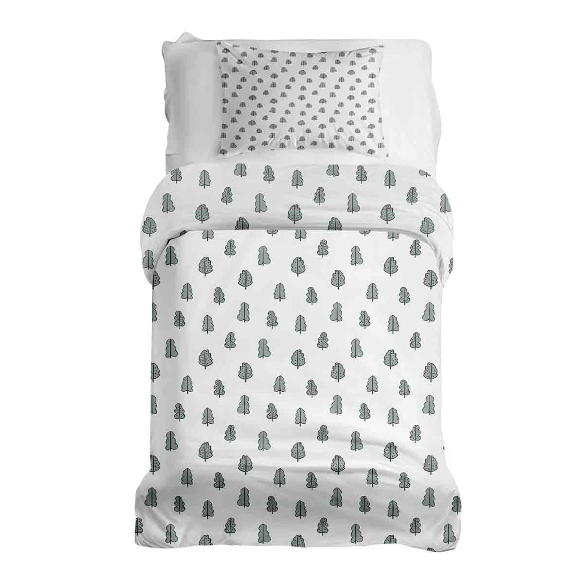 Therapy blankets bedding set white with little trees