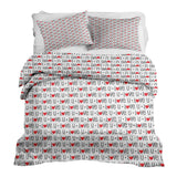 Therapy blankets bedding set white Love U