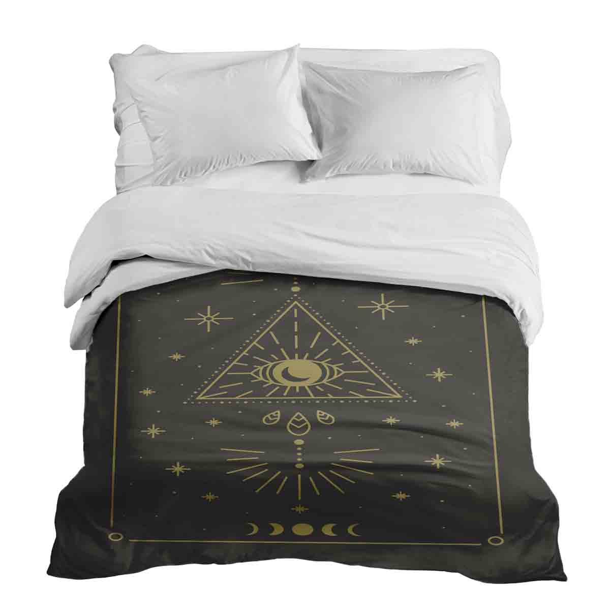 Original therapy blanket - cotton cover black sun and cosmos