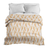 Original therapy blanket - cotton cover white with yellow wheat