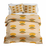 Therapy blanket bedding set with yellow shapes