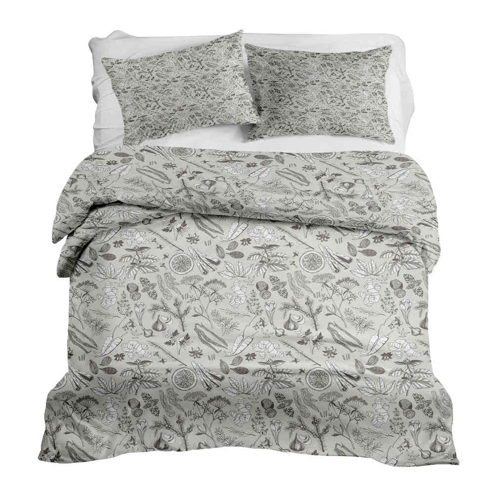 Therapy blankets bedding set gray spice