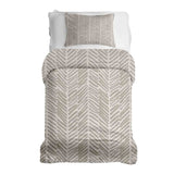 Therapy blankets bedding set beige with stripes